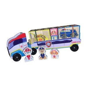 Melissa and Doug Paw Patrol Wooden ABC Block and Truck Set